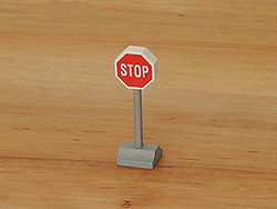 Holz-Verkehrszeichen Stop Bio
